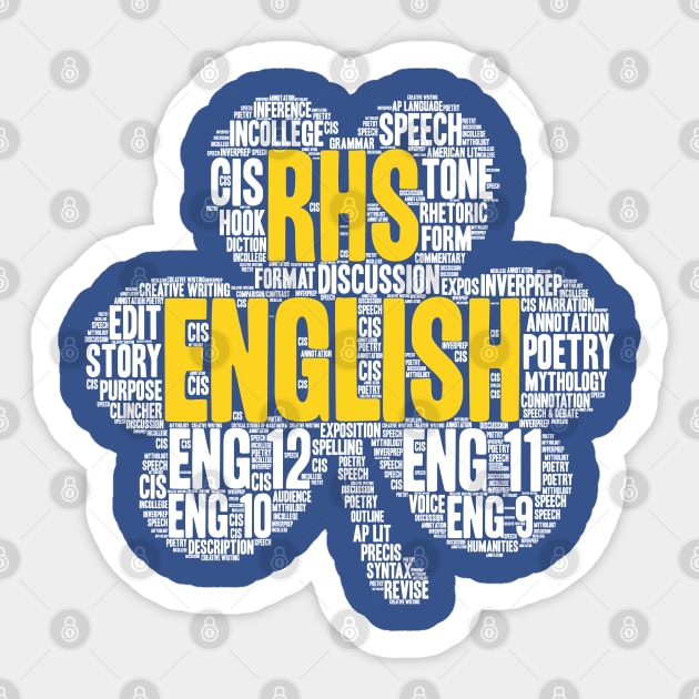 RHS English Tee Shirt Sticker by beyerbydesign